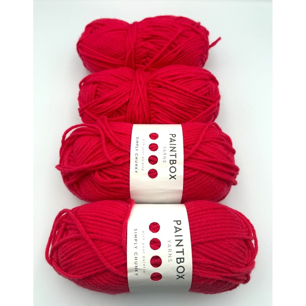 4 Skeins Paintbox Yarns Simply DK  Acrylic Yarn Color 351 Lipstick Pink